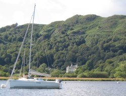 Sailboat and Home on Lake Windermere - August 2007 Wallpaper