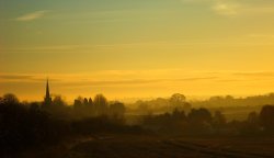 Dawn at Whittington, Staffordshire Wallpaper