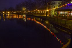 Minster Pool,Lichfield at night Wallpaper