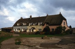 Fishermans Cottages Porlock Weir Somerset Wallpaper