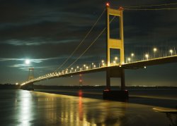 Moonlight Across the River Severn, Beachley.