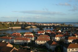 Berwick, photo taken from the train heading south. Wallpaper