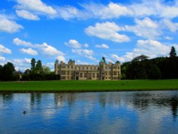 Audley End across the water Wallpaper