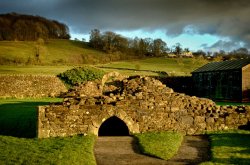 Ancient ruins of Sawley Abbey, Wallpaper