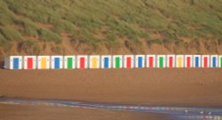 Holiday huts ofd Woolacombe