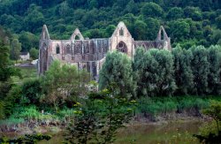 Fishing under the Abbey, Tintern. Wallpaper