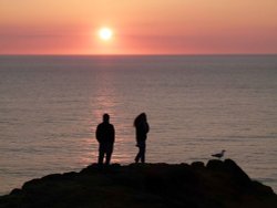 Watergate Bay sunset Wallpaper