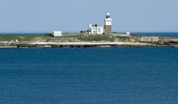 Coquet island and lighthouse near amble. Wallpaper