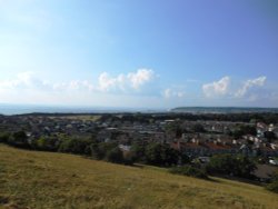 View across Uphill and Weston-Super-Mare Wallpaper