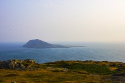 Bardsey Island from Mynydd Mawr near Aberdaron Wallpaper