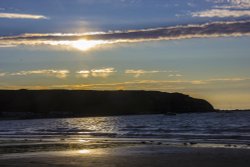 Approaching Sunset from Nefyn Beach Wallpaper