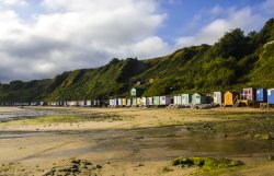 Beach Huts on Nefyn Beach Wallpaper