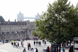 The tower of London and Tower bridge in the background Wallpaper