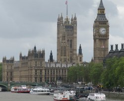 Houses of Parliament, Middlesex bank of the River Thames, London. Wallpaper