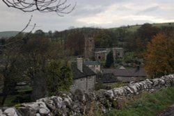 Hartington Church and Village, Derbyshire Wallpaper