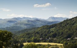 Langdale Fells from Skelghyl Wallpaper