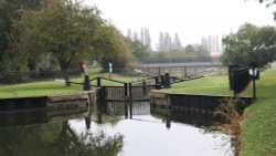 Ashline Lock, Whittlesey, Middle Level Navigations Wallpaper