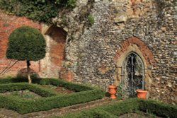 Wall of Herb Garden, Greys Court Wallpaper