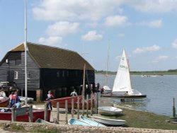 Launching from the Raptackle, Bosham Wallpaper