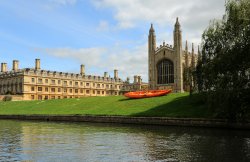 King's college orange boat Wallpaper