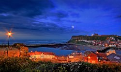 Whitby by Moonlight Wallpaper