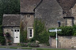 Village Signpost, Biddestone, Wiltshire Wallpaper