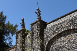 Wall adjoining to south of main House, Greys Court Wallpaper