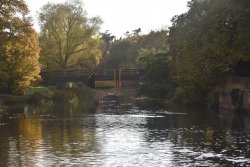 Warwick Castle grounds on the Avon Wallpaper