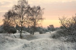 Barnack Hills & Holes in winter scenery . Wallpaper