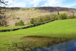 Picturesque countryside at Borrowdale Wallpaper