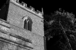 Moonlit Church, Helmdon, Northamptonshire Wallpaper