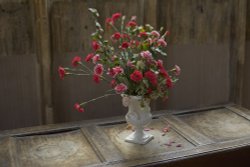 Carnations, Deddington Church, Oxfordshire Wallpaper