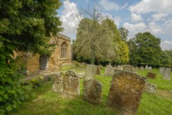 Churchyard at Newnham, Northamptonshire Wallpaper