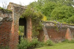 Garden Wall at East Claydon, Buckinghamshire Wallpaper