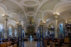 Derby Cathedral...Westwarrds through the Bakewell Screen Wallpaper