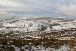 Light Snow on The Roaches near Upper Hulme, Staffordshire Wallpaper