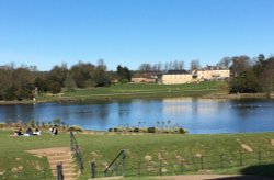 Lake in Hardwick Park, Sedgefield. Co. Durham. Wallpaper