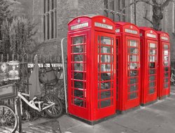 Cambridge Phone Boxes Wallpaper