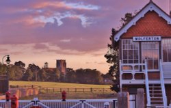 Late evening - Wolferton Restored Station Wallpaper