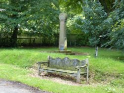 Capon Tree Road Brampton memorial to 6 Jacobite soldiers who were hanged on this site in 1746. Wallpaper