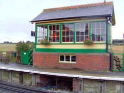 Signal Box at North Weald Station Epping and Ongar railway Wallpaper