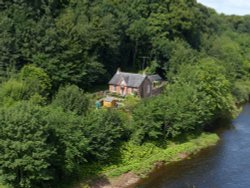 River Eden at Wetheral seen from the Viaduct Wallpaper