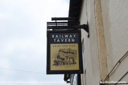 Railway Tavern Sign, Wotton Road, Charfield, Gloucestershire 2014 Wallpaper