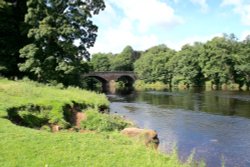 Armathwaite Bridge over the River Eden a lovely town in Cumbria Wallpaper