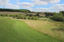 Landscape along banks of River Rother at treeton Wallpaper