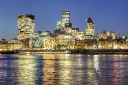 London Skyline at Night Wallpaper