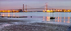 Night Lights over Dartford Bridge Wallpaper