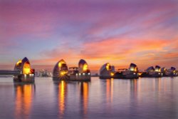 Thames Barrier at Dusk Wallpaper