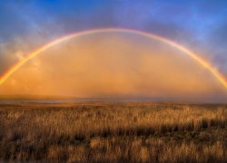 Rainbow over the Crayford Marshes Wallpaper