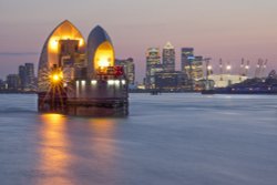 Docklands Through the Thames Barrier Wallpaper